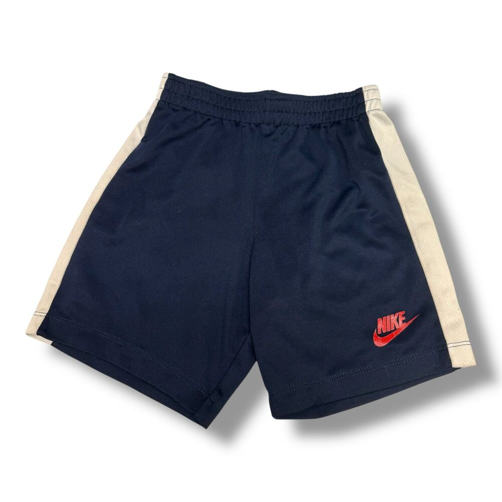 Nike Boys Athletic Shorts Sz 6 Navy Blue Red White Elastic Waist Gym Basketball